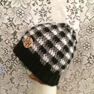 Black & White Buffalo Plaid Hat