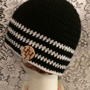 Black & White Striped Beanie