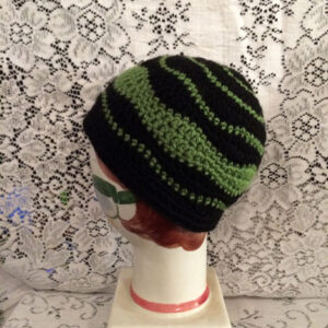 Black and Green Brainwaves Beanie