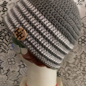 Gray & White Beanie