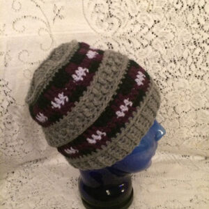 Peekaboo Buffalo Plaid Slouchy Beanie