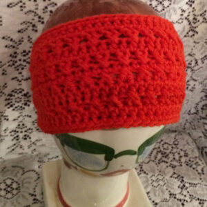Orange Headband with button closure