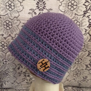 Purple and Blue Striped Hat