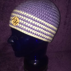 Purple & White Striped Hat