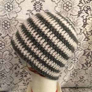 Shimmery White & Gray Beanie