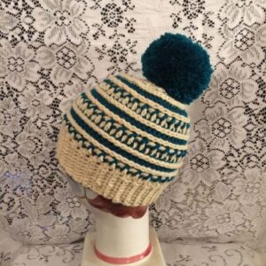 Cream & Teal Katniss Hat