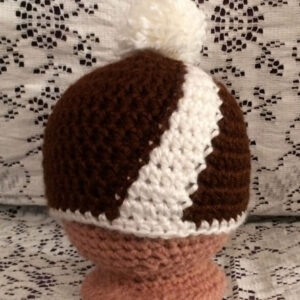Brown and White Swirl Striped Baby Hat