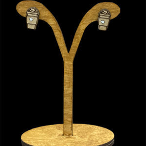 Iced Coffee Earrings (with heart)