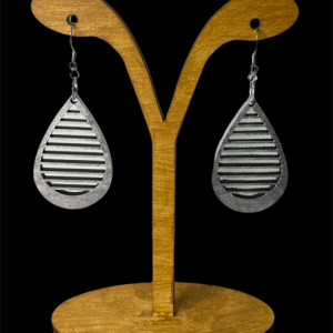 Silver Colored Slitted Earrings