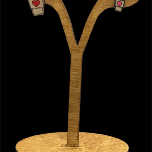 Hot Coffee Earrings (with heart)