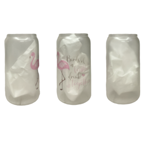 Customizable Drunk Flamingo 16oz Glass Mug