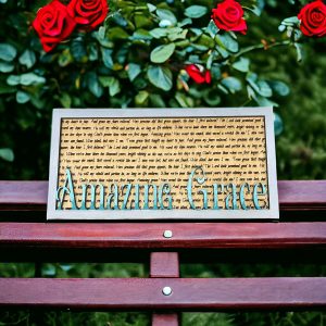 Amazing Grace - Song Lyric Stand & Frame SVG File  - DIGITAL DOWNLOAD