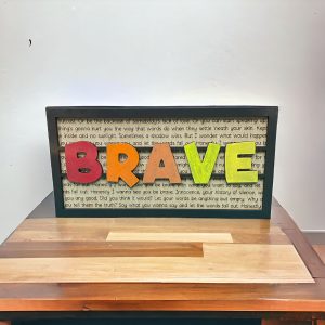 Brave - Song Lyric Stand & Frame SVG File  - DIGITAL DOWNLOAD