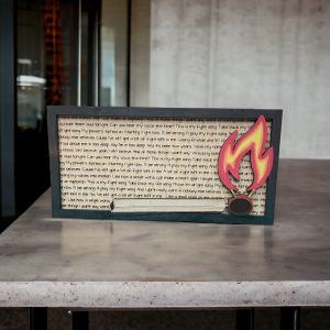 Fight Song - Song Lyric Stand & Frame SVG File  - DIGITAL DOWNLOAD