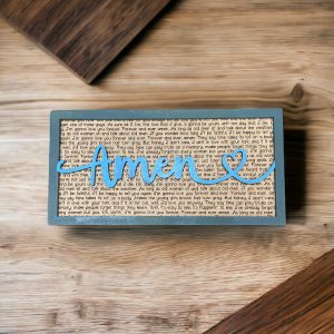 Forever and Ever Amen - Song Lyric Stand & Frame SVG File  - DIGITAL DOWNLOAD