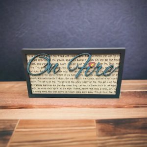 Girl on Fire - Song Lyric Stand & Frame SVG File  - DIGITAL DOWNLOAD