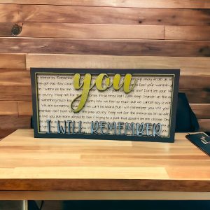 I will Remember You - Song Lyric Stand & Frame SVG File  - DIGITAL DOWNLOAD