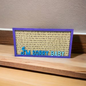 I'm Sorry - Song Lyric Stand & Frame SVG File  - DIGITAL DOWNLOAD