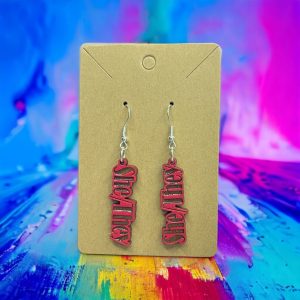 She/They Print Earrings