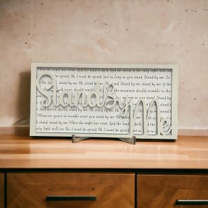 Stand By Me - Song Lyric Stand & Frame SVG File  - DIGITAL DOWNLOAD