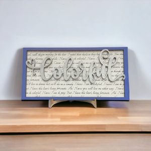 Colorful - Song Lyric Stand & Frame SVG File  - DIGITAL DOWNLOAD