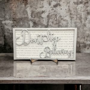 Don't Stop Believin' - Song Lyric Stand & Frame SVG File  - DIGITAL DOWNLOAD