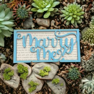 Marry You - Song Lyric Stand & Frame SVG File  - DIGITAL DOWNLOAD