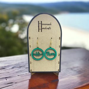 He/Them Round Earrings