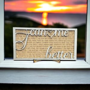 Flowers - Song Lyric Stand & Frame SVG File  - DIGITAL DOWNLOAD