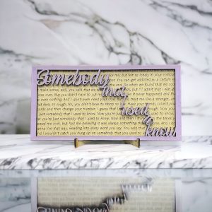Somebody That I Used to Know - Song Lyric Stand & Frame SVG File  - DIGITAL DOWNLOAD