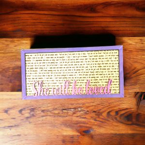 She Will Be Loved - Song Lyric Stand & Frame SVG File  - DIGITAL DOWNLOAD