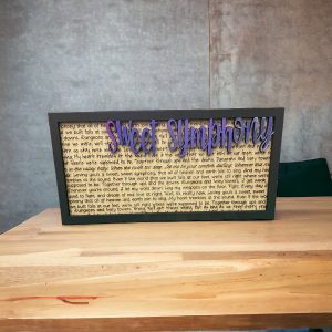 Sweet Symphony - Song Lyric Stand & Frame SVG File  - DIGITAL DOWNLOAD