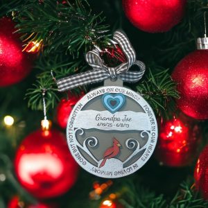 Memorial Cardinal Ornament SVG File  - DIGITAL DOWNLOAD