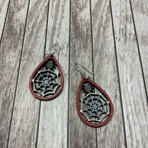 Spiderweb with Spider Earrings