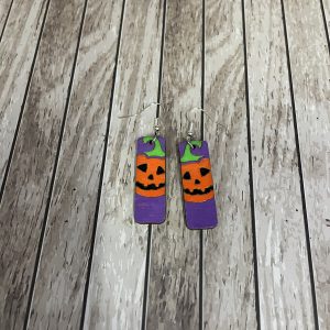 Rectangle Pumpkin Earrings