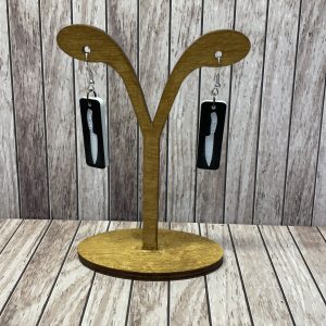 Black & White Knife Earrings