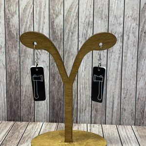 Black & White Hatchet Earrings