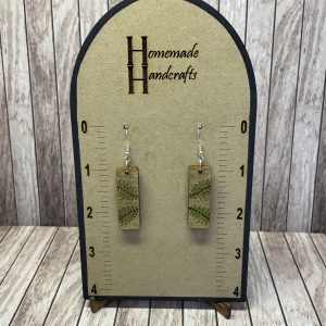 Double Leaf Rectangle Earrings