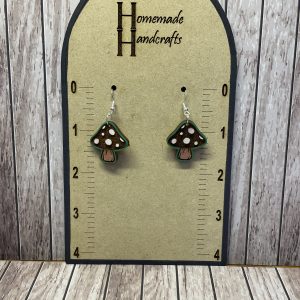 Inner Engrave Mushroom Earrings