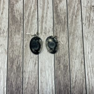 Black and White Resin Earrings