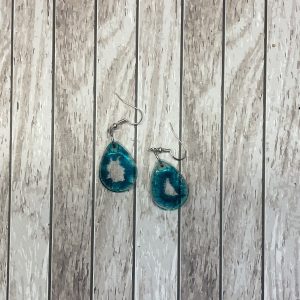 Blue Resin Earrings