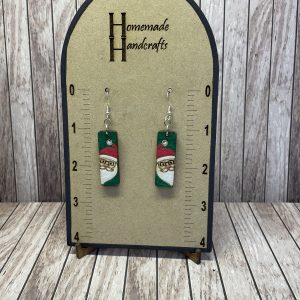 Rectangle Santa Earrings
