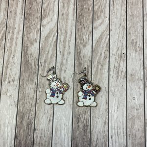 Snowman with Bells Earrings