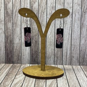 Dangly Single Rose Earrings