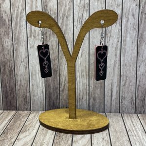 Dangly Three Heart Earrings