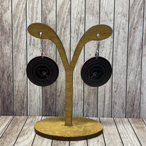 Dangly Heart Bullseye Earrings