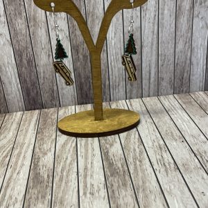 Station Wagon with Tree Earrings