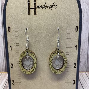 Framed Sunflower Earrings