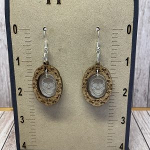 Eerie Skull in Frame Earrings