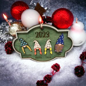 Gnomie Family Christmas Ornament - 2 Gnomes